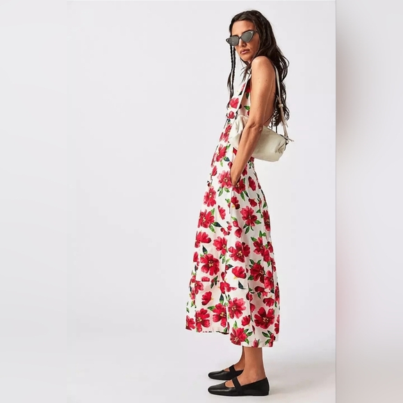 Free People Cotton Floral Finer Things Midi Dress - Picture 5 of 12